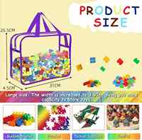 Sac à main jouet en PVC transparent personnalisé avec poignée sac de rangement portable réutilisable pour jouets d'enfants impression de logo personnalisé promotionnel