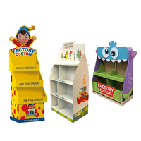 Support d'affichage au sol en carton personnalisé, étagère en papier pour jouets, présentoir en papier POP pour magasin