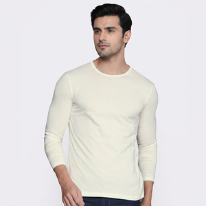 Camiseta de Manga Larga de Punto Bordada Formal Personalizada para Hombre, 100% Algodón, Transpirable de Alta Calidad - Product Image 1