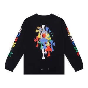 Maglietta a Maniche Lunghe <span class=keywords><strong>AR</strong></span> Border Fashion in Cromo di Alta Qualità, Girocollo, Puro Cotone, Unisex, Vestibilità Ampia, Vendita all'Ingrosso - Product Image 4