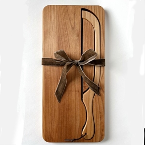 <span class=keywords><strong>Planche</strong></span> à découper en <span class=keywords><strong>bois</strong></span> avec couteau à pain en acier inoxydable, accessoires de cuisine, cadeau idéal - Product Image 1