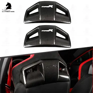 Auto Interior Accessories Dry Carbon Fiber Seat Back Cover For Honda Civic 11th Type R 2022+