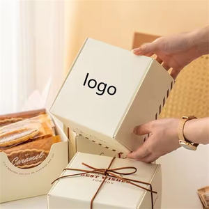 Caja de regalo de galleta de tienda de horneado personalizable caja de galleta de cartón biodegradable con logotipo para caja de galleta - Product Image 1