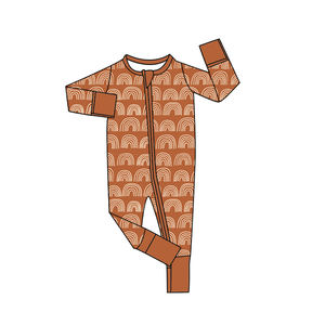 Pakaian Tidur Bayi Lengan Panjang Bahan Bambu Hanzi Winter, Model Lipat, Romper Resleting Satu Potong untuk Anak Laki-laki dan Perempuan - Product Image 6