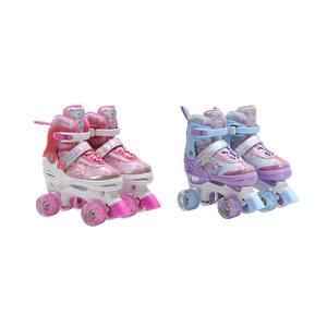 Patines en Línea Ajustables para Niñas Heart Princess, Suela de TPR, Material EVA, Lavanda, Morado, Rosa, Ruedas de Una Sola Fila - Product Image 2