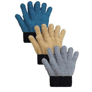 Gants de dépoussiérage en microfibre épais <span class=keywords><strong>pour</strong></span> le nettoyage de la maison, stores, fenêtres, volets, meubles et voitures, réutilisables, sans peluches, bleus - Product Image 2