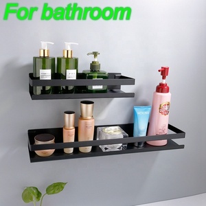 Étagère de Douche Murale en Acier Inoxydable Noir Mat HF pour Salle de Bain, Panier de Rangement de Cuisine pour Shampoing - Product Image 5