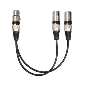 Cable Divisor en Y <span class=keywords><strong>XLR</strong></span> Hembra a Doble Macho de 3 Pines, 30cm, de Aleación de Zinc, para Micrófono, Audio, Amplificador, Mezclador y Altavoz - ¡Gran Oferta! - Product Image 2