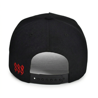 Casquette de baseball snapback sportive à 5 panneaux en tissu courant, avec broderie 3D personnalisée, motif lettres et fruits, pour usage extérieur