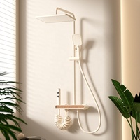 Système de douche intelligent de luxe Pommeau de douche mural pour salle de bain Ensemble de douche à effet pluie