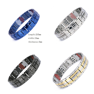 Bracelet magnétique thérapeutique en acier titane à énergie positive, réglable, cadeaux, vente chaude, pour hommes - Product Image 3