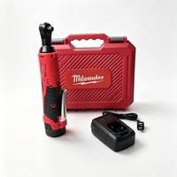 Clé à cliquet sans fil 18 V 3/8 po pour usage domestique, avec chargeur, batteries, outil électrique sans balais à vitesse variable, kit de clé à cliquet