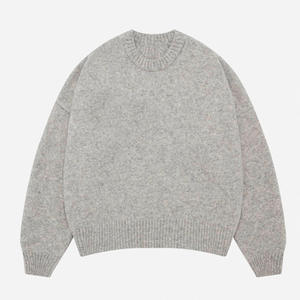 Suéteres Cortos Clásicos de Lana y Cachemira para Hombre al por Mayor, Tejidos para Invierno, Transpirables, Antiarrugas, Antiretráctiles, con Bordado Frontal - Product Image 3