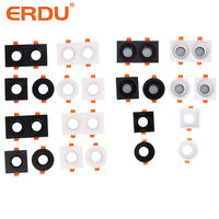ERDU Carré Led Encastré Cob Spot Surface Downlight Gu10 GX53 Gu5.3 Spot Logement Mr16 Led Module Cadre
