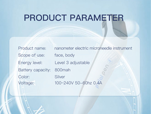 <span class=keywords><strong>Dermapen</strong></span> Électrique <span class=keywords><strong>Professionnel</strong></span> Réglable à Affichage Numérique Nano pour le Rajeunissement de la Peau et l'Anti-rides - Product Image 6