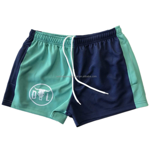 Pantalones Cortos de <span class=keywords><strong>Rugby</strong></span> Blancos Lisos al por Mayor con Logotipo Personalizado, Listos para Usar, para <span class=keywords><strong>Hombre</strong></span>, con Bolsillos Invisibles - Product Image 5