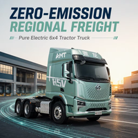 Camion tracteur électrique chinois CHENGLONG H5V 6x4, très demandé, autonomie 201-300 km, batterie CATL 110 kWh, charge rapide en 2h