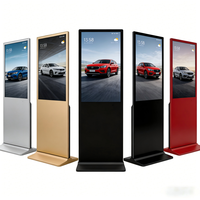 Affichage numérique LCD TFT d'intérieur de 32 à 86 pouces, 2K4K, 300-3000 nits, écran tactile 10 points, kiosque publicitaire, support au sol Android