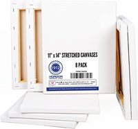Toile de coton vierge tendue multi-tailles, vente directe usine, faible quantité minimale de commande, pour décoration intérieure, peinture acrylique, à l'huile, médias humides et secs