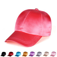 E947 Topi Matahari Musim Panas Kustom Pria Wanita Topi Bisbol Olahraga Luar Ruangan Pantai Topi Baseball Satin Polos Warna Polos Sutra