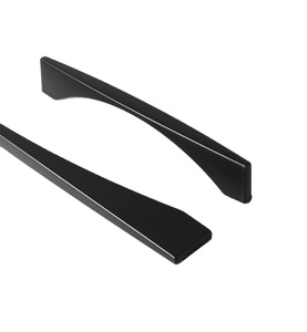 Poignée moderne en aluminium noir mat Design minimaliste pour cuisine chambre armoire armoire tiroir chaussure meubles quincaillerie boutons - Product Image 1