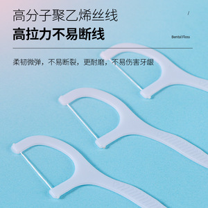 Hilos Dentales Portátiles de Plástico, 50 Unidades, Palillos de Hilo Dental para Limpieza Dental - Product Image 4