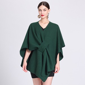 Whosale 2025 Novas Senhoras Camisola De Inverno Manto Elegante Plain Tamanho Livre Queda Quente Ruana <span class=keywords><strong>Poncho</strong></span> Frente Aberta para As Mulheres de Inverno - Product Image 4