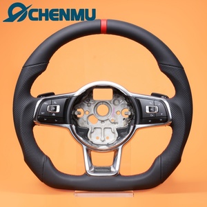 Volante de Cuero para <span class=keywords><strong>Volkswagen</strong></span> Golf 7 MK7 MK6 MK5 MK4 Polo Passat Gti Polo Passat, Modelo Deportivo Mejorado, <span class=keywords><strong>Precio</strong></span> al por Mayor - Product Image 2