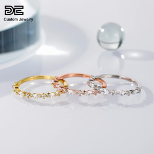 Bague d'éternité <span class=keywords><strong>de</strong></span> marquise en argent empilable en argent sterling 925 durci Bagues <span class=keywords><strong>de</strong></span> mariage pour femme Bagues d'éternité Marquise CZ - Product Image 2