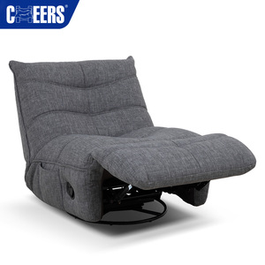 MANWAH CHEERS Fauteuil inclinable en tissu gris, fauteuil à bascule pivotant pour salon, mobilier de maison, canapé individuel - Product Image 1