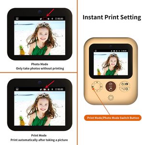 Cámara Digital de Video Selfie de Doble Lente 1080p CMOS, Impresora Térmica para Niños, Fotos Instantáneas DIY para Niños - Product Image 5