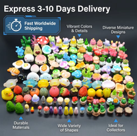 5000 Kreative Design-Miniatur-Harzfiguren, gemischte Tier-Slime-Anhänger, Großpackung DIY-Bastelbedarf, Puppenhaus-Mikrolandschaftsdeko