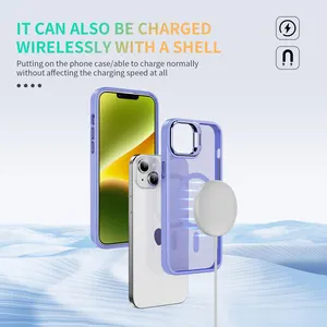 Hautgefühl schockfest transparent PC magnetische Telefonhülle für Mädchen IP-Handy-Abdeckung mit Kickstand Zubehör Edition