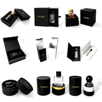 Flacon de parfum de luxe personnalisé en verre, flacons vaporisateurs de parfum transparents 50ml 100ml, flacon de parfum carré vide en verre avec bouchon doré