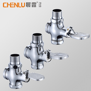 วาล์วฟลัชวาล์วแบบติดผนังทองแดงชนิดเหยียบ 2.0-2.5 นิ้ว ประหยัดน้ำ ดีไซน์อุตสาหกรรม - Product Image 2