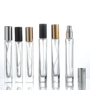 MUB Thick Bottom Vintage 10ml Round Square Glass Perfume Skincare Packaging Bottle Empty Refillable Glass Spray Atomizer Bottle