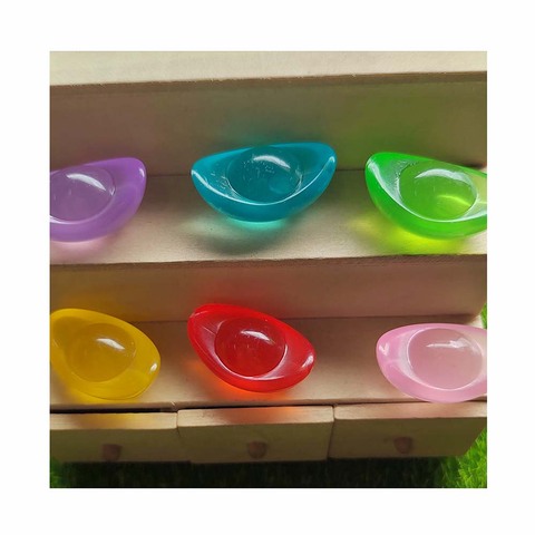 Mini Charms Resin Luminous Gold Ingot Miniature DIY Accessories Cute Car Ornaments Gifts Random Color