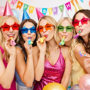 Juego de 18 Gafas de Fiesta de Cumpleaños, Gafas de Sol con Forma de Estrella, Decoración Colorida para Fotos - Product Image 4