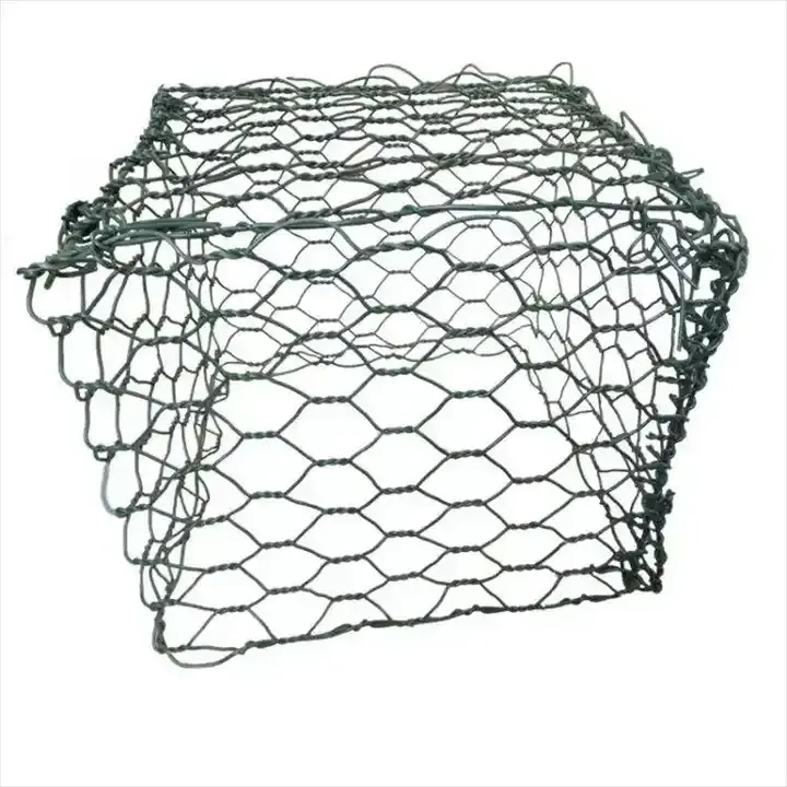 थोक मूल्य कस्टम गैबियन स्टोन पिंजरे को बनाए रखने वाली दीवार हेक्सागोनल तार जाली गैबियन बॉक्स