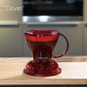 Gotero de café translúcido rojo trapezoidal de 300 ml que ahorra espacio para servicio individual de alta gama - Product Image 4