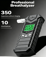 Analyseur d'alcoolémie portable haute précision avec mémoire de 32 tests, testeur d'alcool numérique, éthylotest, détecteur de BAC, alcootest