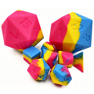 7Pcs Blank Silicone DND <b>Dice</b> Set Polyhedral Blank <b>Dice</b> for Custom Engrave & RPG Tabletop Games Wholesale - Product Image 4