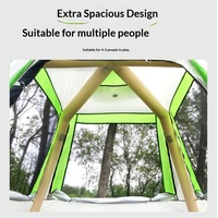 Tente gonflable de camping professionnelle pour 3-4 personnes avec pompe à air et imperméable pour usage domestique