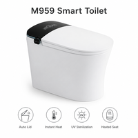 Meilleure Vente : Toilette Intelligente Anti-Éclaboussures avec Bouclier en Mousse et Télécommande, Drainage P-Trap/S-Trap pour Villas Modernes, Prise en Charge OEM/ODM