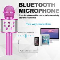 Microphone karaoké sans fil rechargeable avec haut-parleur intégré, micro KTV portable pour les fêtes à domicile et le chant en plein air