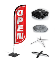 Poteau en aluminium de drapeau de plage imprimé par transfert de chaleur résistant à l'eau ignifuge de polyester pour la publicité extérieure
