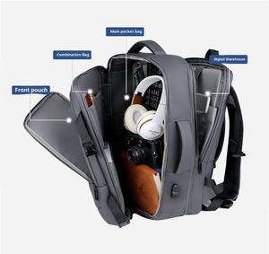 Mochila para Portátil USB de Gran Capacidad Personalizada, Bolsa de Viaje Oxford Impermeable, Estilo Casual de Negocios, con Cierre, Unisex - Product Image 2