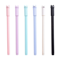 Stylo Bille en Plastique 0,5 mm à Encre Noire, Motif Chat Créatif et Mignon à Queue qui Saute, Fournitures Scolaires en Gros, Stylos Neutres en Gros