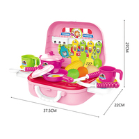 Jeu de simulation de cuisine pour enfants, jeu de simulation, ustensiles de cuisine, mini ensemble de cuisine en plastique, jouets avec valise