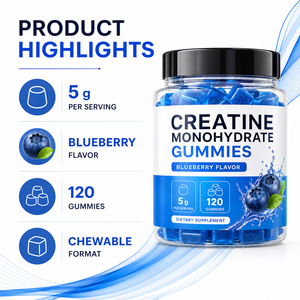 Private Label Adult Creatine Monohydrate Sports Nutrition Electrolyte 5000mg Pump It Micronized <b>Gummy</b> <b>Candy</b> Halal Certified 90 - Product Image 5